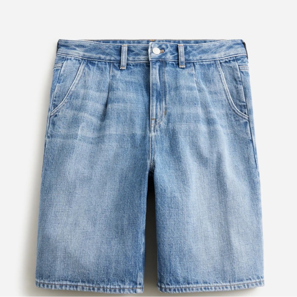 J Crew mid length denim shorts